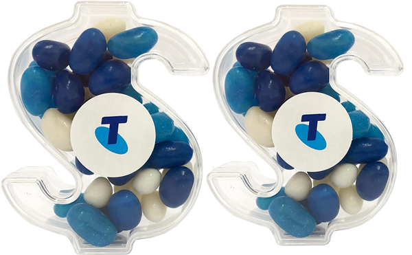 Acrylic Dollar filled with Jelly Beans 40g